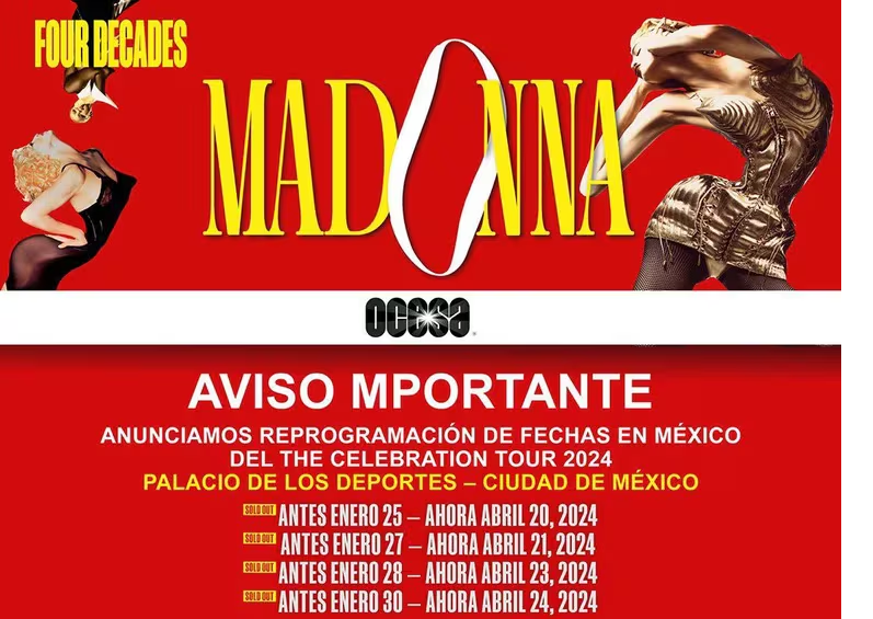 MADONNA PRESENTA SU ‘THE CELEBRATION TOUR’ EN LA CIUDAD DE MÉXICO